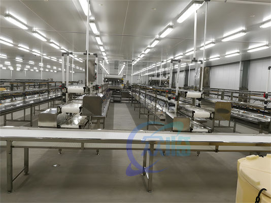 3KW Stable Shrimp Processing Machine 10000x1150x1550mm Practical