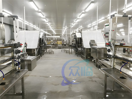 3KW Stable Shrimp Processing Machine 10000x1150x1550mm Practical