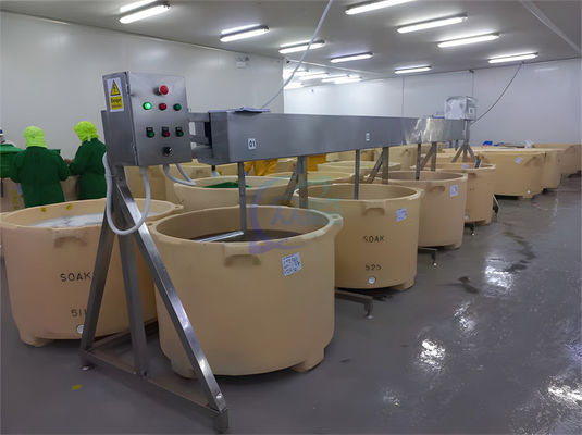 Anti Corrosion Soaking Machine Practical 1.1KW For Seafood Processing