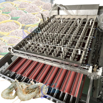 PLC Industrial Prawn Peeling Machine , SUS304 Shrimp Shell Removing Machine