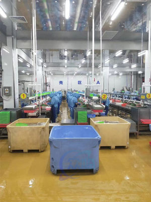 fish shrimp Processing plant production line feeder electric raw material pouring platform Factory direct sales