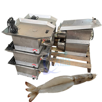Durable 0.12KW Shrimp Cutting Equipment , Industrial Shrimp Back Open Peeler