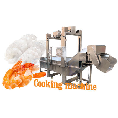 3P Multiscene Prawn Tunnel Cooker, praktis Udang Steam Cooking Line