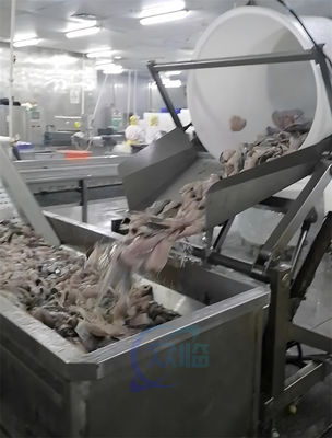 Daya tahan 2200W Peralatan Pengolahan Makanan Laut tahan pakai 300KG