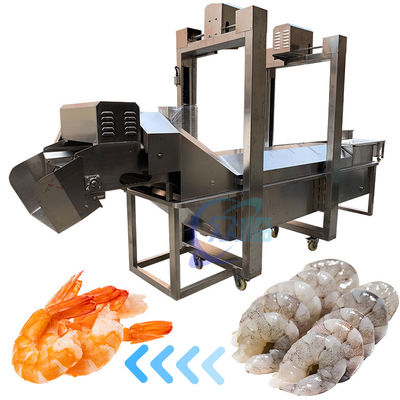 Industri Udang Tunnel Cooker, SUS304 Udang Otomatis Tunnel Cooking Line