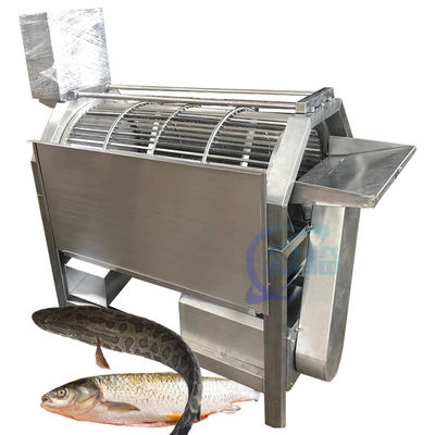 Rotary Drum Fish Scaling Machine 2200W 500-600kg/H Untuk Restoran