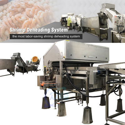 Harga yang bagus ISO 11.7KW Shrimp Deheading Machine Multipurpose Kecepatan yang disesuaikan on line