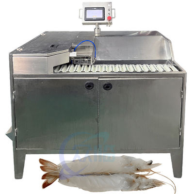 Harga yang bagus Pengolahan udang laut mesin dan peralatan udang belakang terbuka mesin pengupas udang kupu-kupu otomatis on line