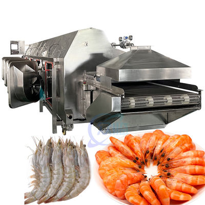 Steam Pemanasan Udang Mesin Masak Menghemat Energi Pemanasan Sabuk Conveyor Sushi Udang