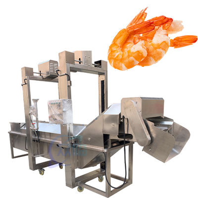 Harga yang bagus Pabrik pengolahan makanan laut batch besar mesin perburuan ikan dan udang Sushi Udang produksi Line mesin oven uap on line