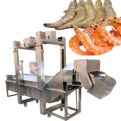 Harga yang bagus Mesin uap udang terus menerus untuk uap ikan Mesin memasak air udang yang disesuaikan mesin pengelap uap sabuk on line