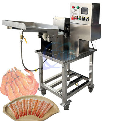 Harga yang bagus 60-80pcs/Menit Mesin Pemotong Sushi Udang Dimasak Pemotong Perut Udang Sushi on line
