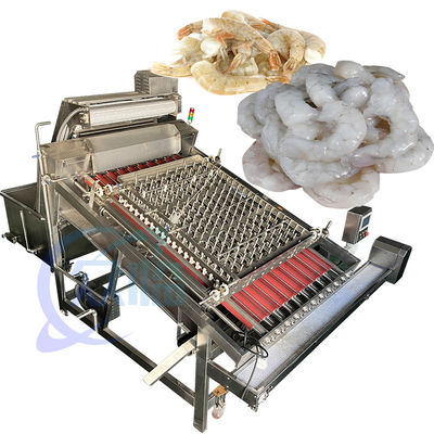 Harga yang bagus Efisiensi Mesin Pemroses Pengupas Kulit Udang Segar, Mesin Pengupas Udang Berukuran Kecil on line