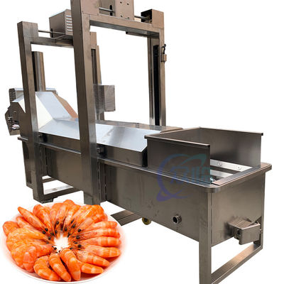 Harga yang bagus Jalur produksi pengolahan udang, mesin memasak udang dimasak, mesin pembalut uap udang sushi on line