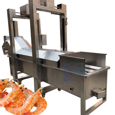 Harga yang bagus Sushi stainless steel mesin pembersih khusus udang mendidih mesin sabuk uap blanching mesin on line