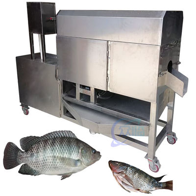 Mesin pembersih dan gutting tilapia Herring membunuh ikan Evisceration and Scaling Machine Fish Open Belly Machine