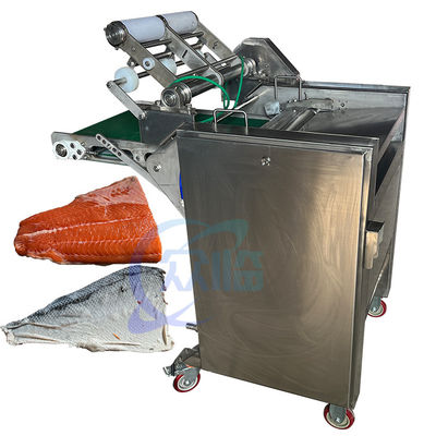 Harga yang bagus 40-60pcs/mnt Pengupas Salmon 304 Baja Tahan Karat 0,75KW Penghilang Kulit Salmon on line