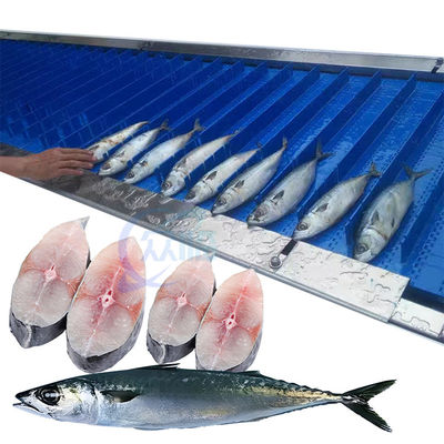 Harga yang bagus Mesin pemotong ikan, mesin pemotong daging tulang otomatis efisiensi tinggi 304 stainless steel dapat disesuaikan ukurannya on line