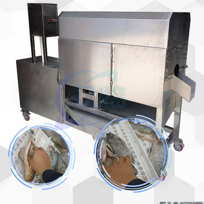 Harga yang bagus Mudah Untuk Mengoperasikan Mesin Pembersih Ikan Gutting Ikan perut Mesin Pembagian 50pcs/min 1.52KW on line