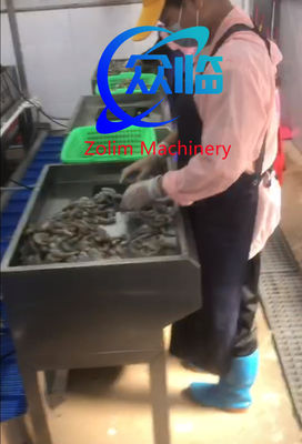 Harga yang bagus 0.35KW Otomatis Shrimp Cutter Multi Fungsi Shrimp Cutter Dan Menghilangkan vena on line