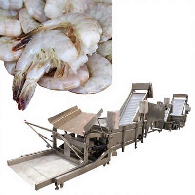 Harga yang bagus Zolim Praktis Shrimp Kepala Penghapusan Mesin 3200x630x1600mm Multiscene Otomatis Shrimp Deheading Sistem 1000-1500kg 380V on line