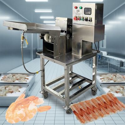 Harga yang bagus Mesin Pemotong Udang Sushi yang Stabil Mesin Pemotong Udang Industri Cepat Peralatan Pemotong Udang Multipurpose Pemrosesan Udang Cerdas on line