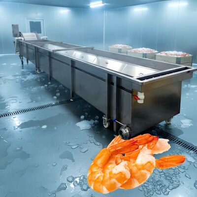 Harga yang bagus Mesin Pendinginan Udang Otomatis untuk Pabrik Seafood 380V Udang Mesin Air Dingin Zolim Udang Pendinginan Baris Udang Baru on line