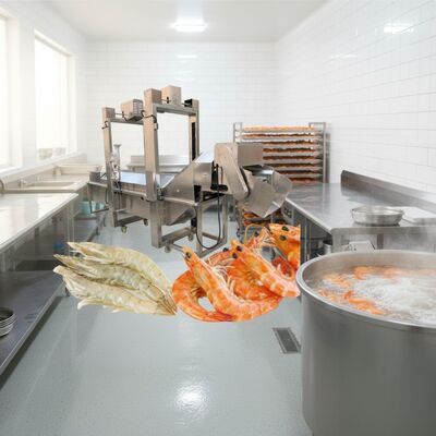 Harga yang bagus 380V Shrimp Blanching Machine 3.7kw Shrimp Cooker Zolim Shrimp Cooking Equipment Otomatis Shrimp Cooker Shrimp Cooking Line on line