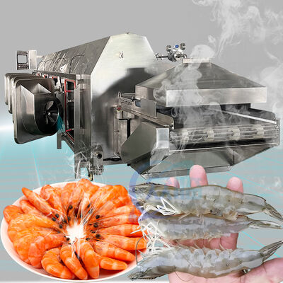 Harga yang bagus Mesin Blanching Makanan Laut Zolim Mesin Blanching Udang Cumi untuk Pabrik Jalur Memasak Makanan Laut Terowongan Memasak Udang on line