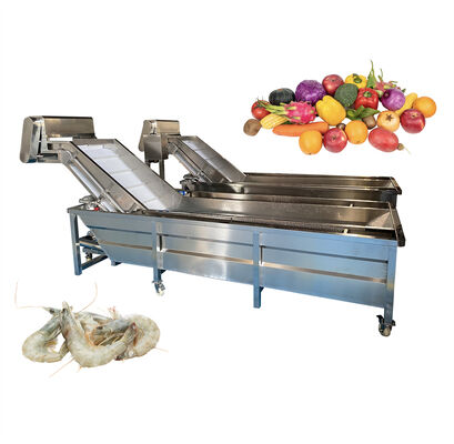 Harga yang bagus Zolim 2.2KW Mesin Cuci Gelembung Makanan Laut Otomatis Mesin Cuci Buah Pembersih Ikan Udang 1000-1500Kg/Jam Kapasitas 380V Bersertifikat ISO on line