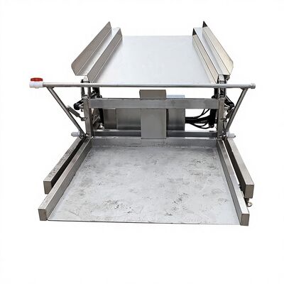 Harga yang bagus Tangki pembuangan otomatis untuk pengolahan makanan Plastik Bucket Lifting Platform 2.2kw Tangki pengangkat tabung berputar otomatis on line
