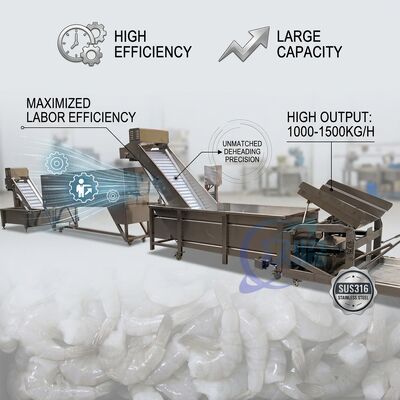 Harga yang bagus Multifunctional Seafood Processing Plant Equipment Food Grade SUS304 1200-1800KG 15KW 60Hz on line