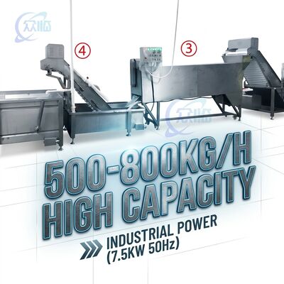 Harga yang bagus Adjustable Speed Shrimp Head Screening Machine Anti Corrosive SUS316 2500-3000KG 3.0KW 380V on line