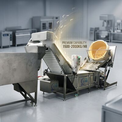 Harga yang bagus SUS304 Shrimp Head Removal System 316L Stainless Steel 2500-3000KG 15KW 220V For Frozen Food Factory on line