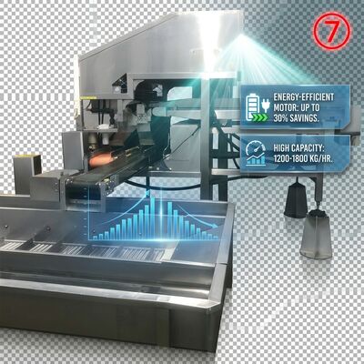 Harga yang bagus 380V Powered Shrimp Head Body Separator Anti Corrosive SUS316 1000-1500KG 9.0KW 440V on line