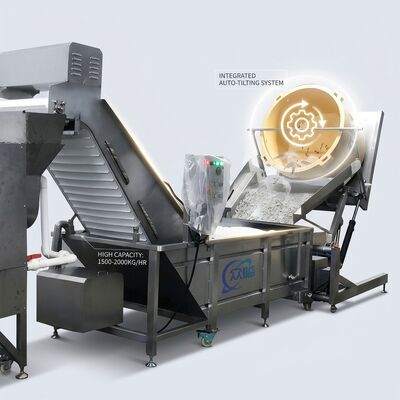 Harga yang bagus Peralatan Pabrik Pengolahan Makanan Laut Desain Baru Food Grade SUS304 1500-2000KG 9.0KW 60Hz on line