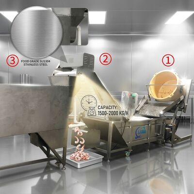 Harga yang bagus Pakai tahan kepala udang pemisah SUS304 stainless steel 500-800KG 9.0KW 440V Untuk dapur komersial on line