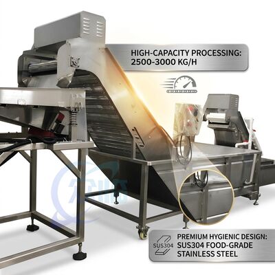 Harga yang bagus CE Certified Shrimp Deheading Production Line Precision SUS316 1200-1800KG 2.2KW 415V on line
